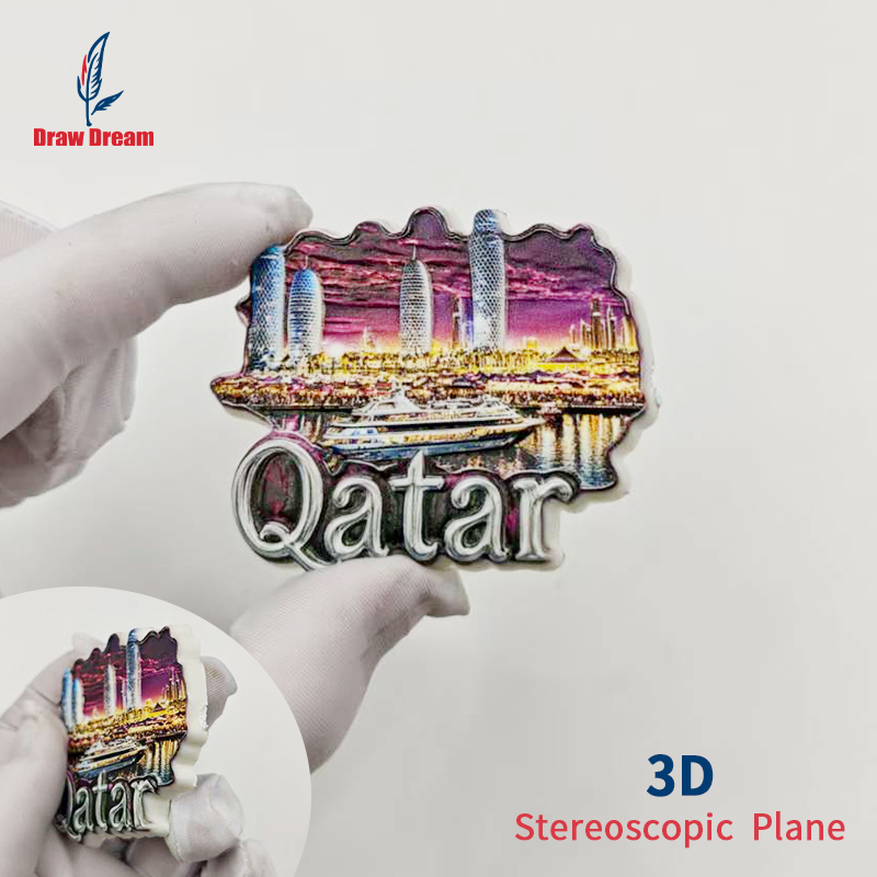 Home Office Qatar - 1 Adet Katar 3D Buzdolabı Magneti,