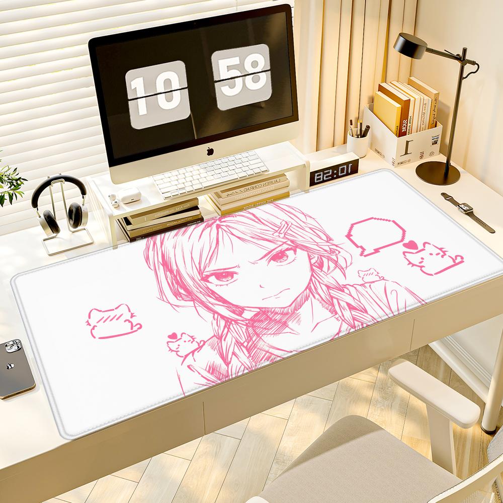 Mousepad Xl Extended - HYBXAXC Büyük Karikatür Sevimli Kızlar Siyah