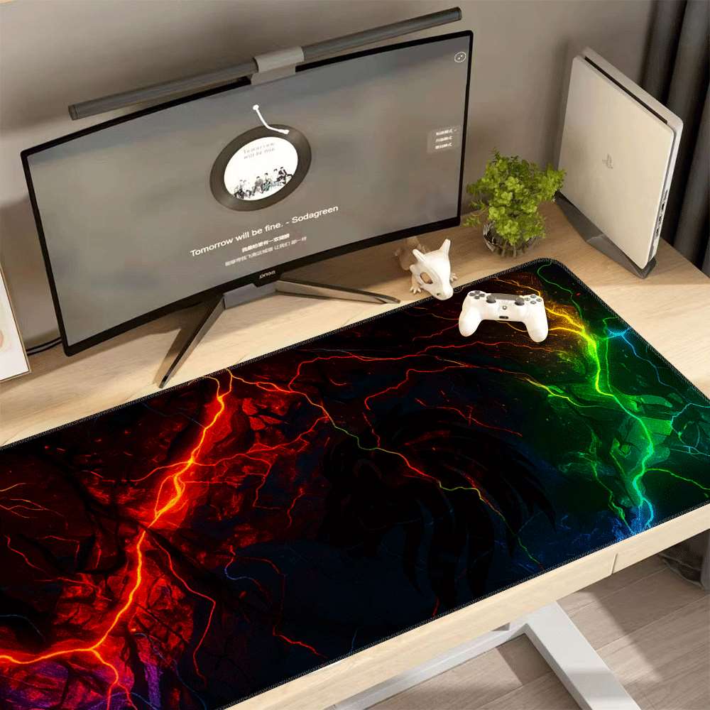 Mousepad Xl Extended - Renkli Lightning Oyuncu Mouse Pad'i XL