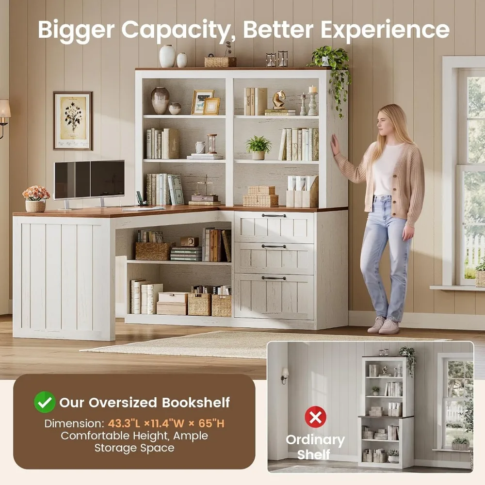 SEDETA Farmhouse L Şeklinde Bi - Home Office L Shaped Desk incelemesi ve fiyatı