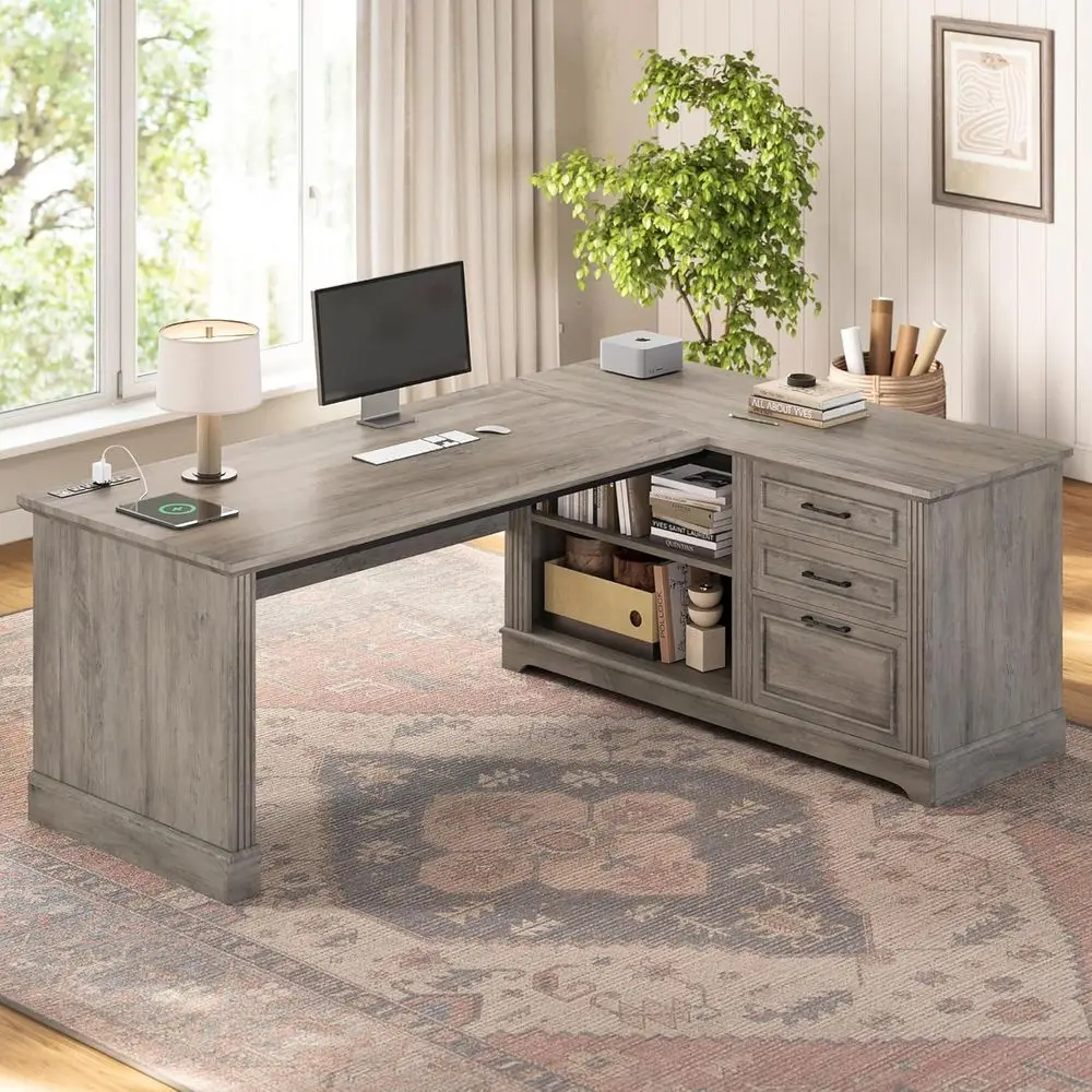 61 inç L Şeklinde Depolama Ala - Home Office L Shaped Desk incelemesi ve fiyatı
