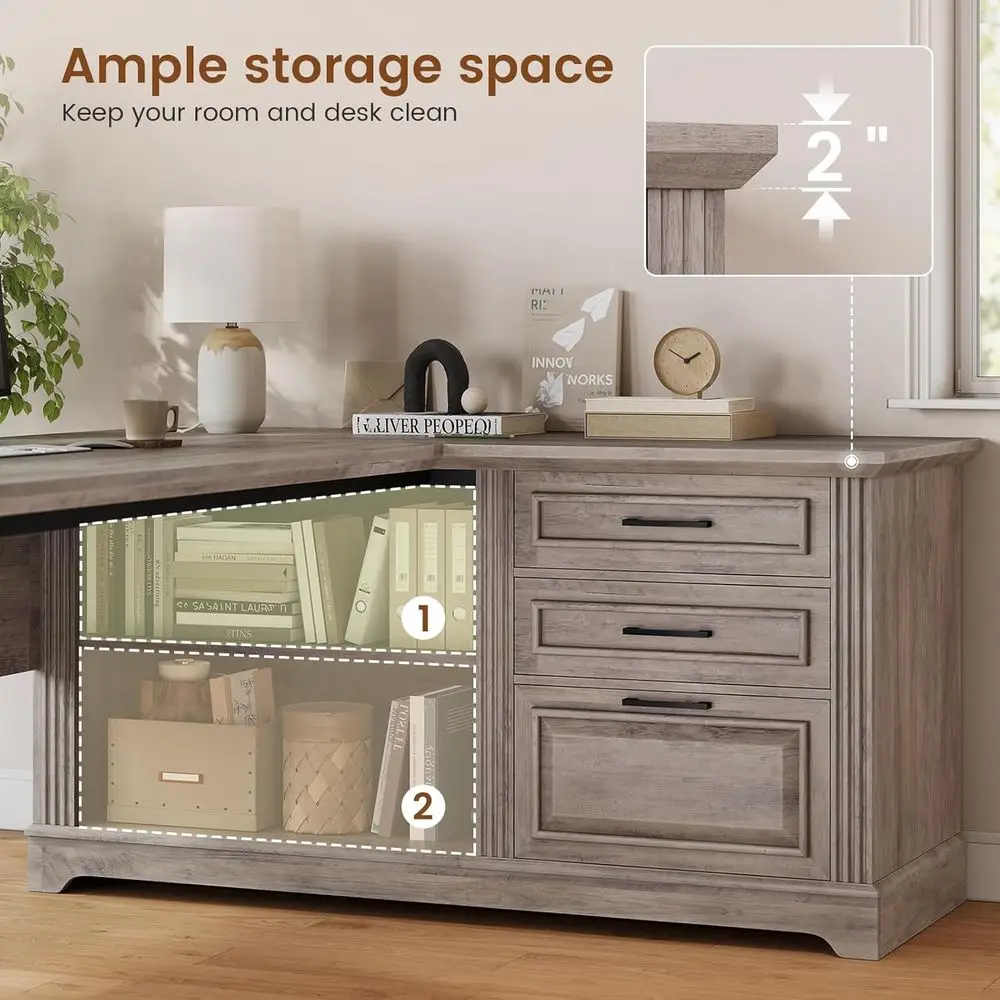 61 inç L Şeklinde Depolama Ala - Home Office L Shaped Desk incelemesi ve fiyatı