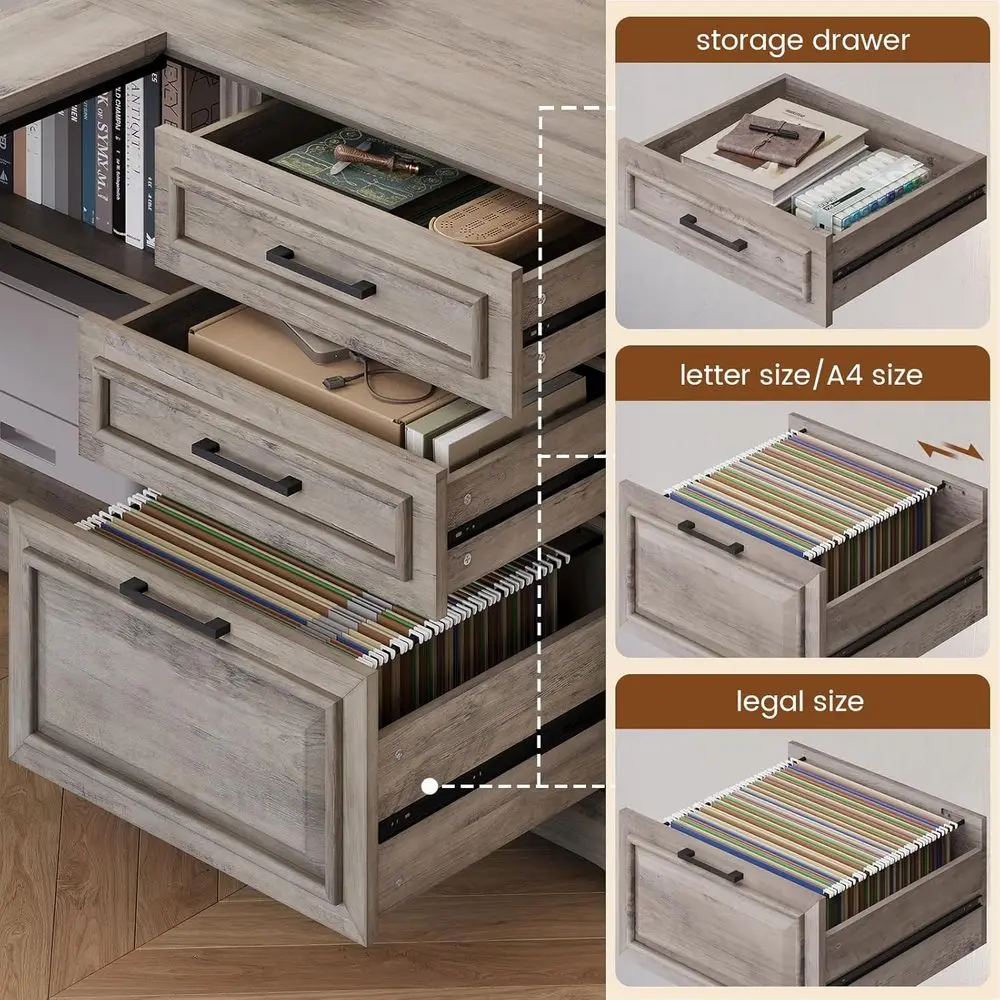 61 inç L Şeklinde Depolama Ala - Home Office L Shaped Desk incelemesi ve fiyatı
