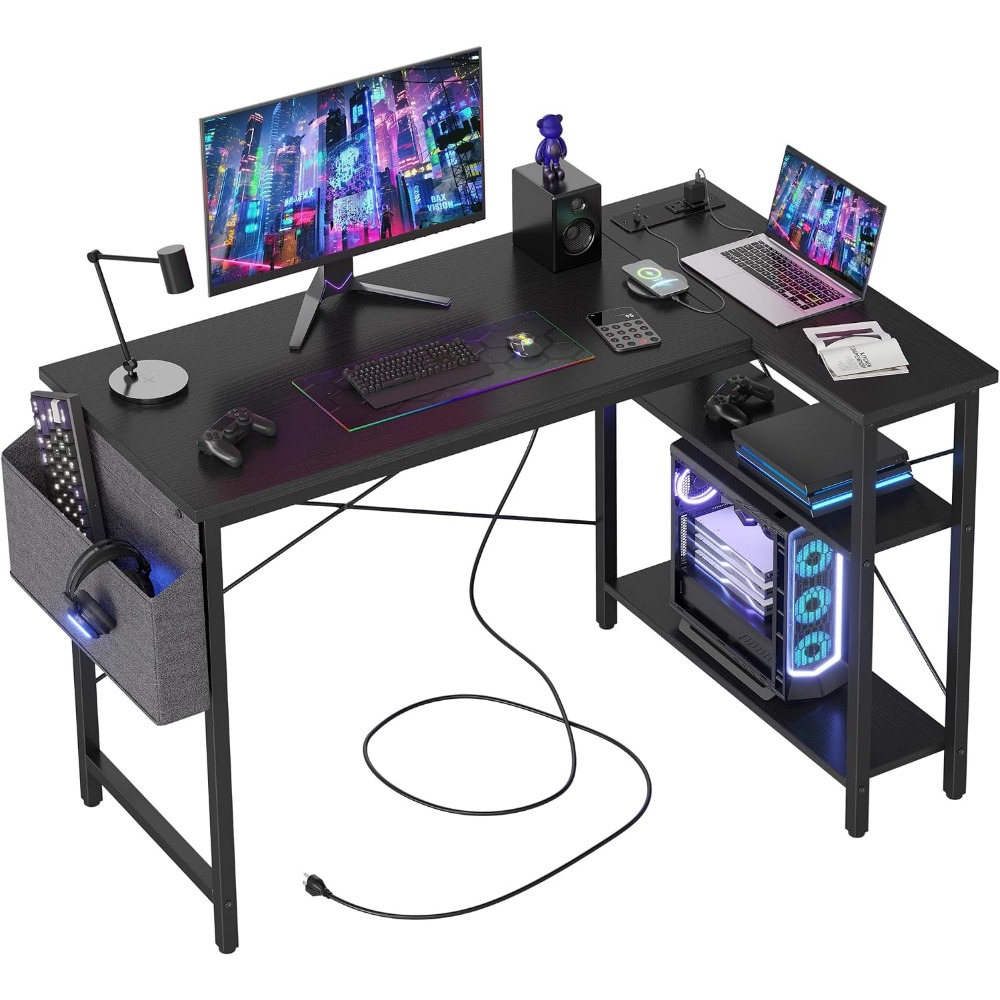 L Şeklinde Prizli Bilgisayar M - Home Office L Shaped Desk incelemesi ve fiyatı