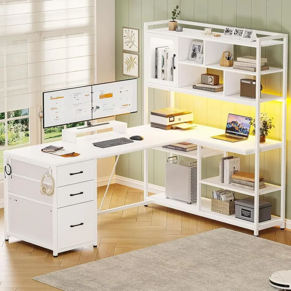 58 L Şeklinde Depolama Alanlı, - Home Office L Shaped Desk incelemesi ve fiyatı