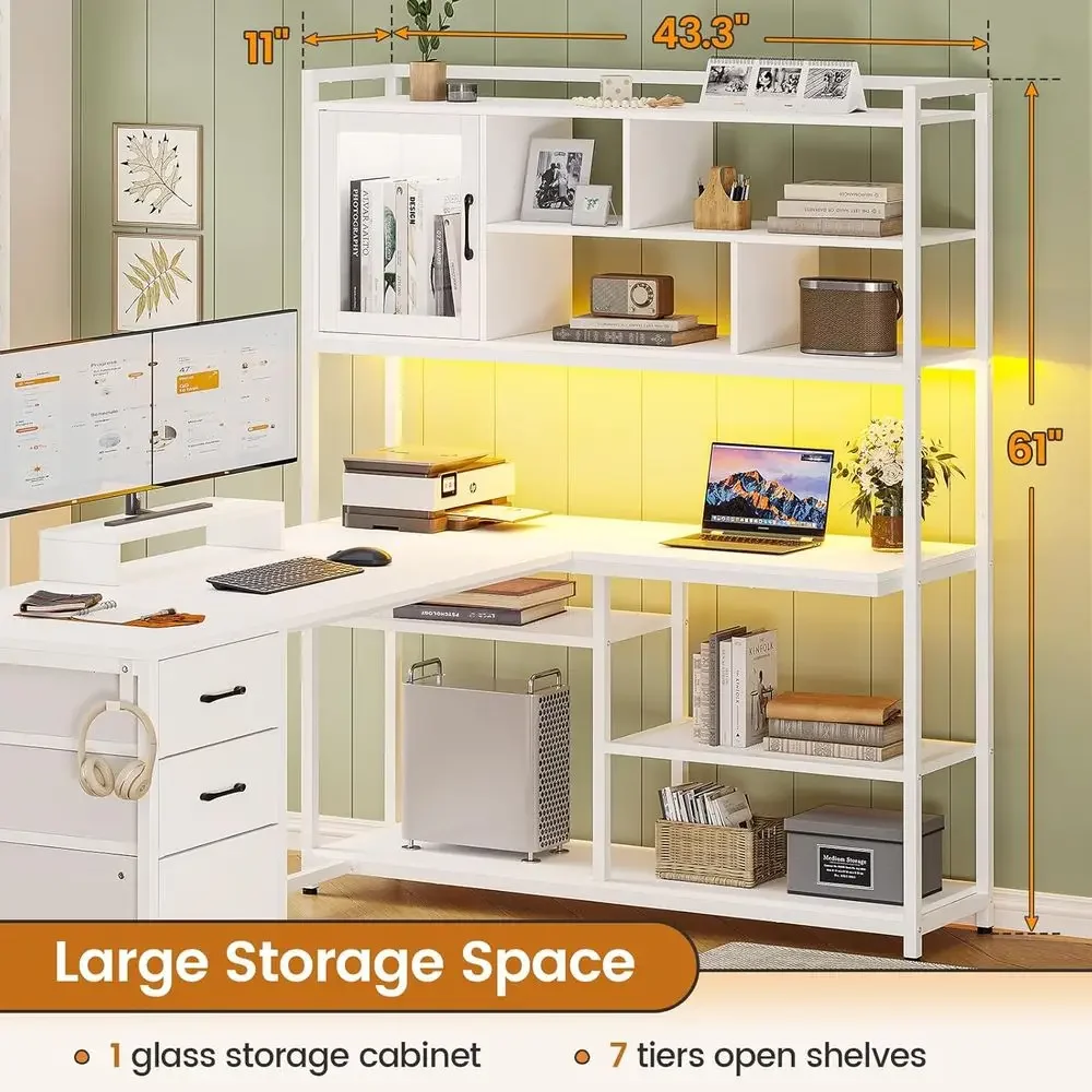 58 L Şeklinde Depolama Alanlı, - Home Office L Shaped Desk incelemesi ve fiyatı