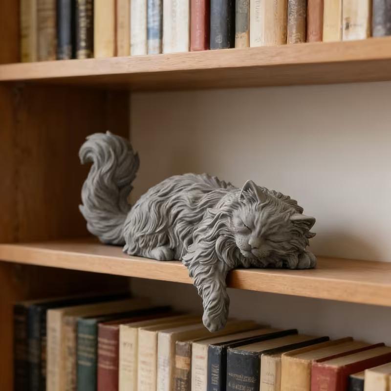 Sevimli Uzun Saçlı Uyuyan Kedi - Home Office Gif incelemesi ve fiyatı