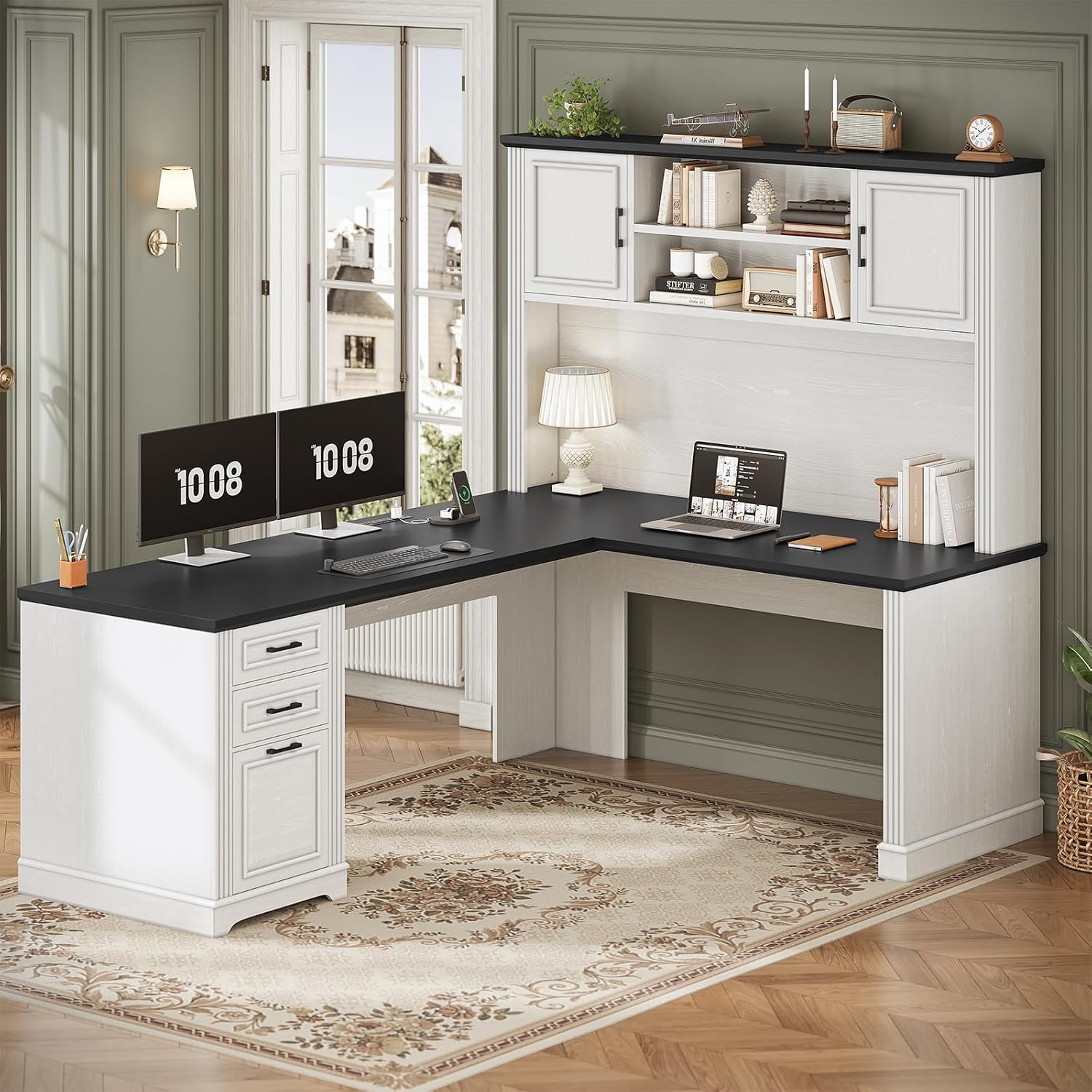 L Şeklinde, Üst Raflı ve 3 Çek - Home Office L Shaped Desk incelemesi ve fiyatı