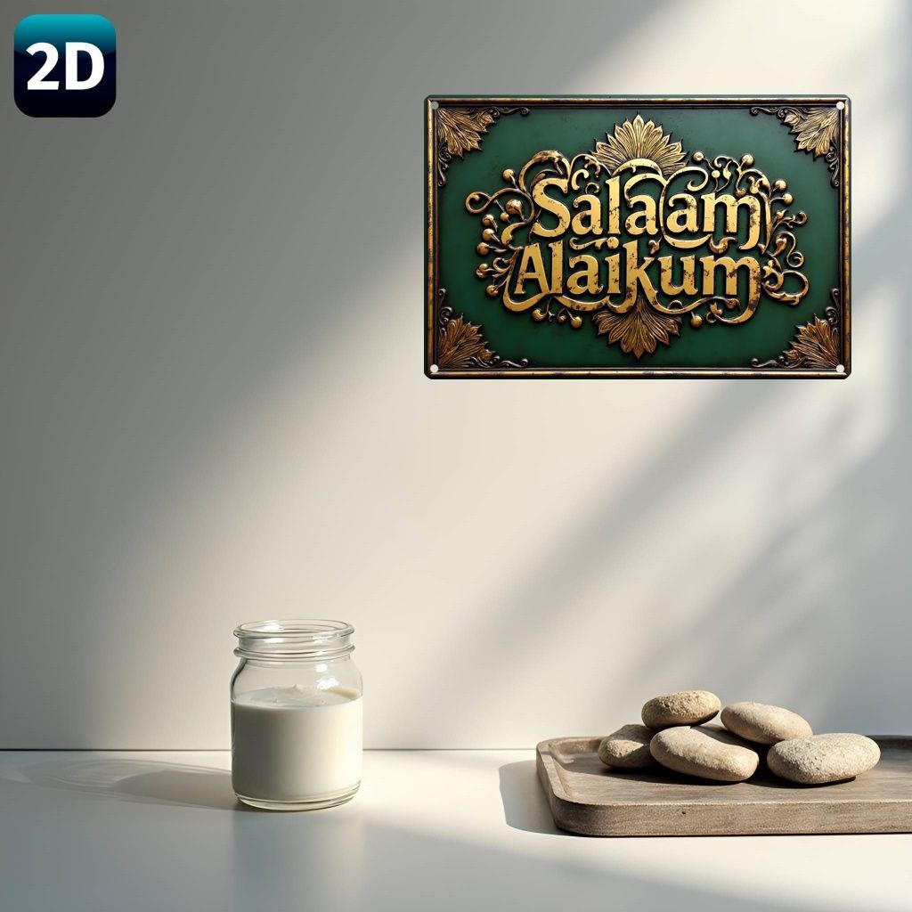 2D Vintage Metal Duvar Sanatı  - Home Office Gif incelemesi ve fiyatı