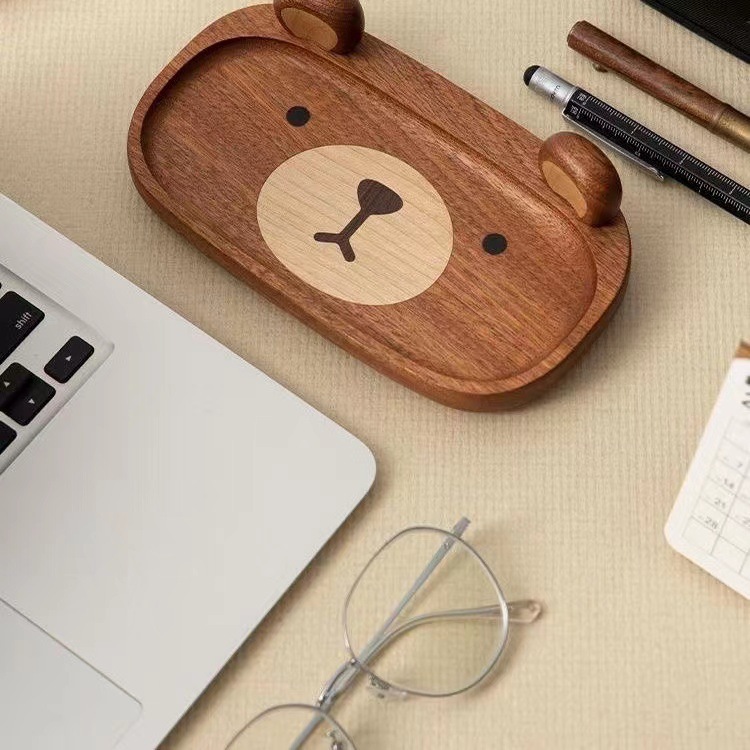 Minyatür katı ahşap ayı tepsi  - Home Office Gif incelemesi ve fiyatı