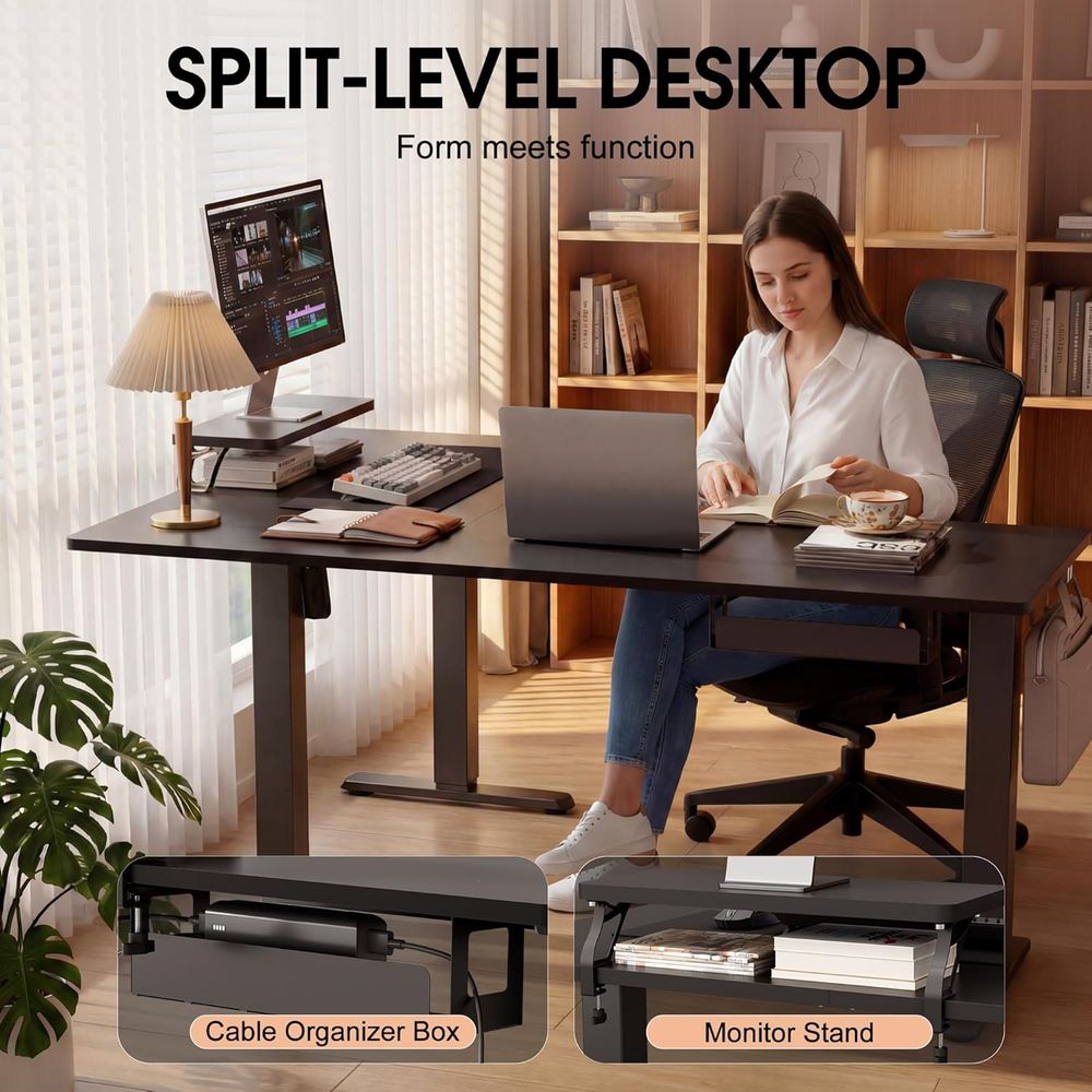 Elektrikli Yükseklik Ayarlı L  - Home Office L Shaped Desk incelemesi ve fiyatı