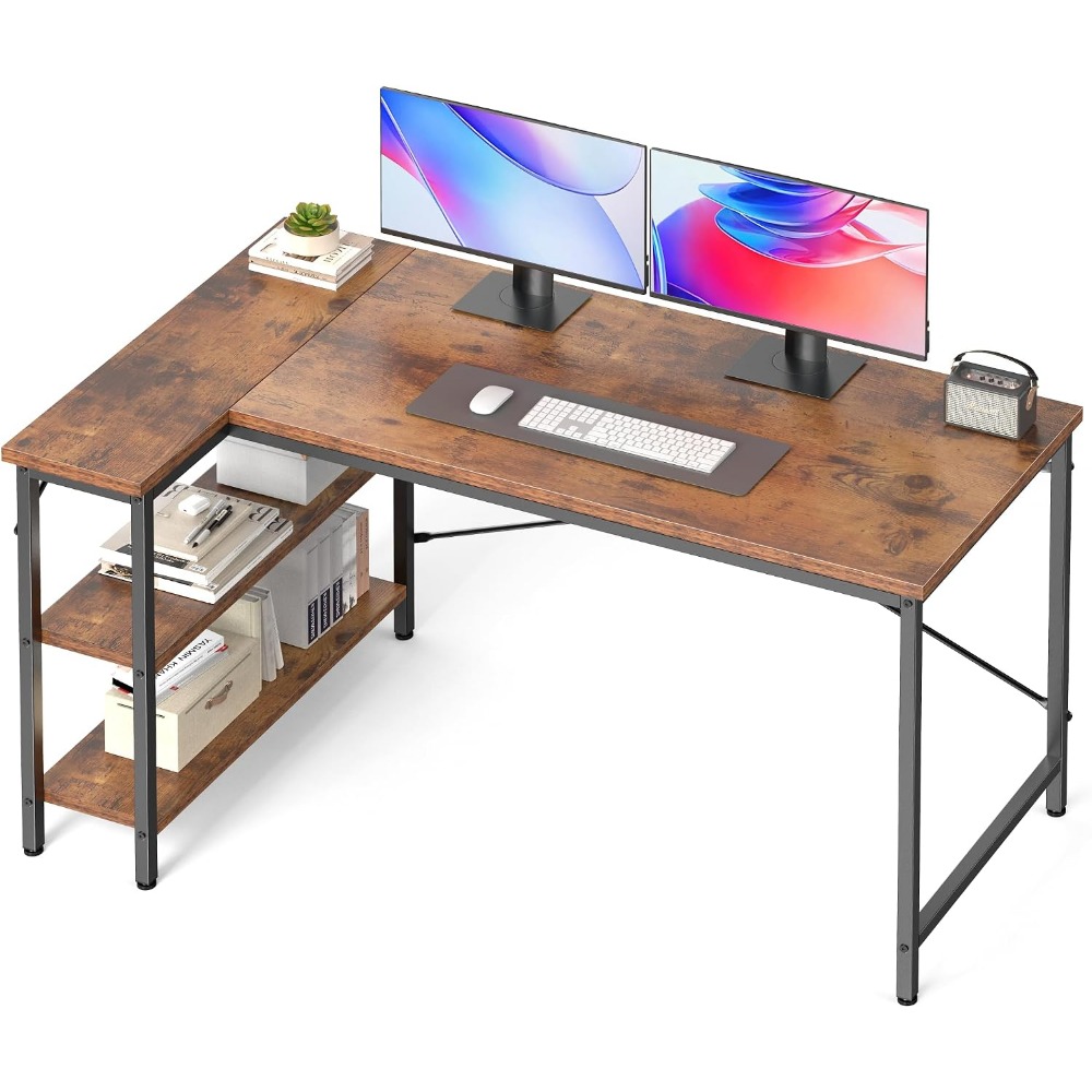 47 İnç L Şekilli Raflı Çalışma - Home Office L Shaped Desk incelemesi ve fiyatı