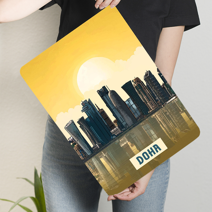 Doha Skyline Metal Duvar Sanat - Home Office Qatar incelemesi ve fiyatı