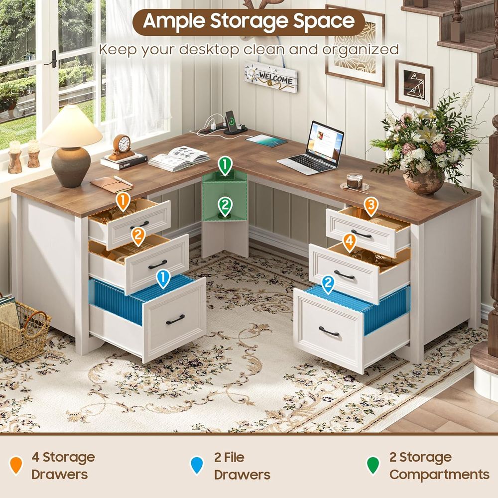 L Şeklinde Kahverengi Yönetici - Home Office L Shaped Desk incelemesi ve fiyatı